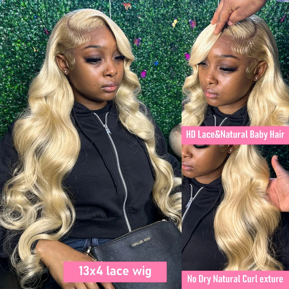 613 Blonde Body Wave 13x4 Lace Front Human Hair Wigs For Women Transparent Brazilian Colored 13x6 Lace Frontal Wig Human Hair