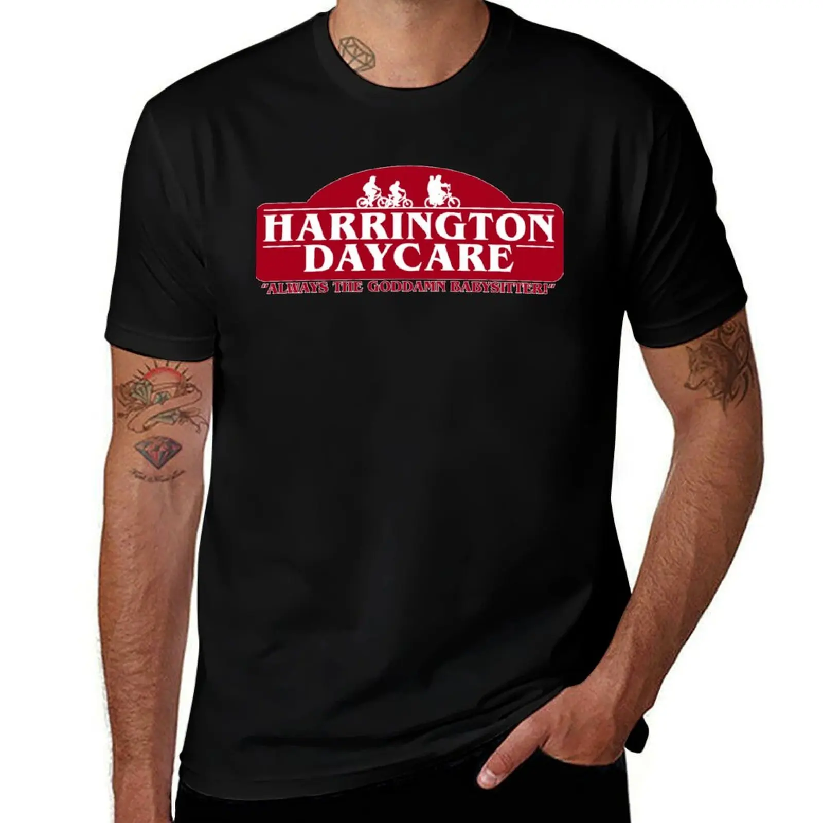 

harrington daycare T-Shirt graphic t shirts for man cotton t shirts high quality T-Shirt