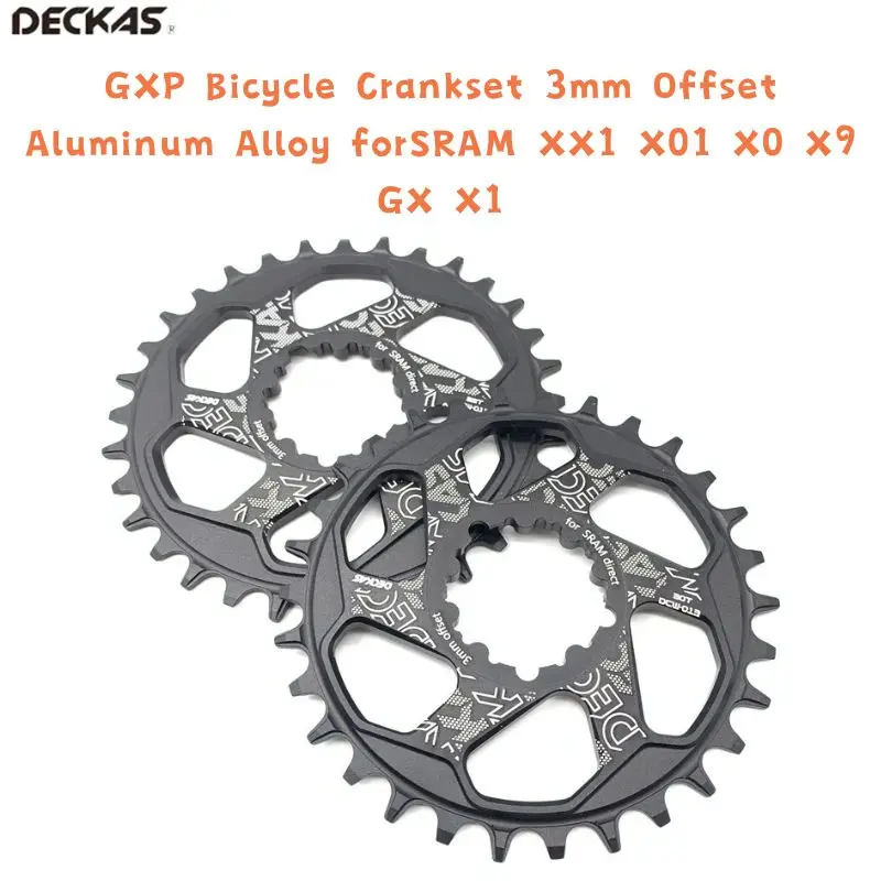 DECKAS Bicycle Chainring 30/32/34/36/38T FORGXP Crankset 3mm Offset Aluminum Alloy forSRAM XX1 X01 X0 X9 GX X1 Cycling Part