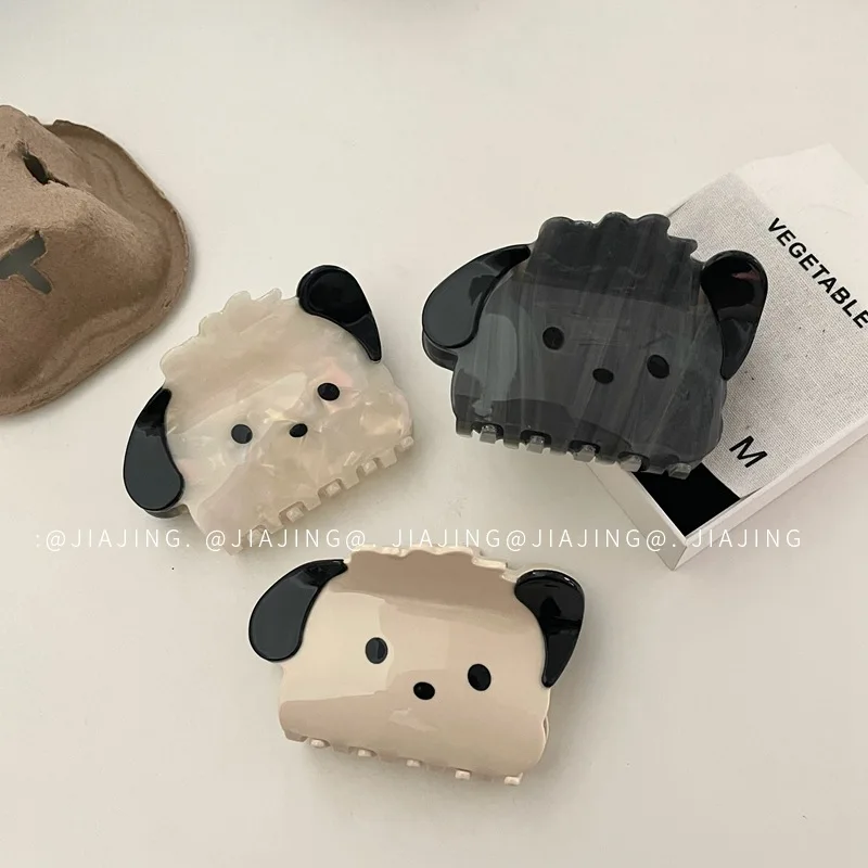 

Cute cartoon puppy clip, personalized niche hair accessory Acetic acid material