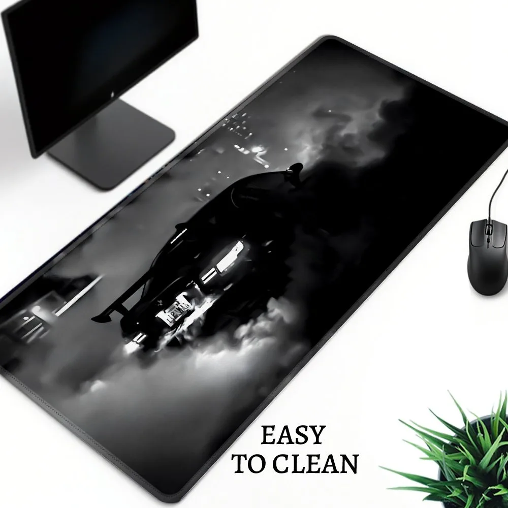 Black and White Stylish Racing Computer Mouse Pad and Keyboard Pad, Mouse Pad and Gaming Accessories Alfombrillas Gaming