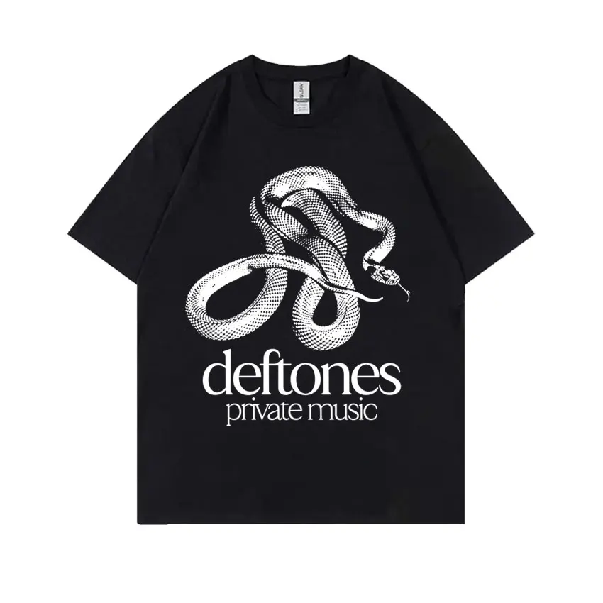 

Limited Alternative Metal Rock Band Deftones Private Music Snake Graphic T Shirt Men Women Vintage Oversized T-shirt Streetwear