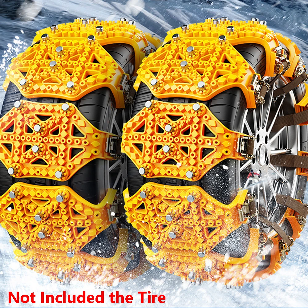 

6pcs Universal 165-285mm Car non-slide Chains Car Tire Snow Chains for Snow Mud Ice Road Vehicle Truck