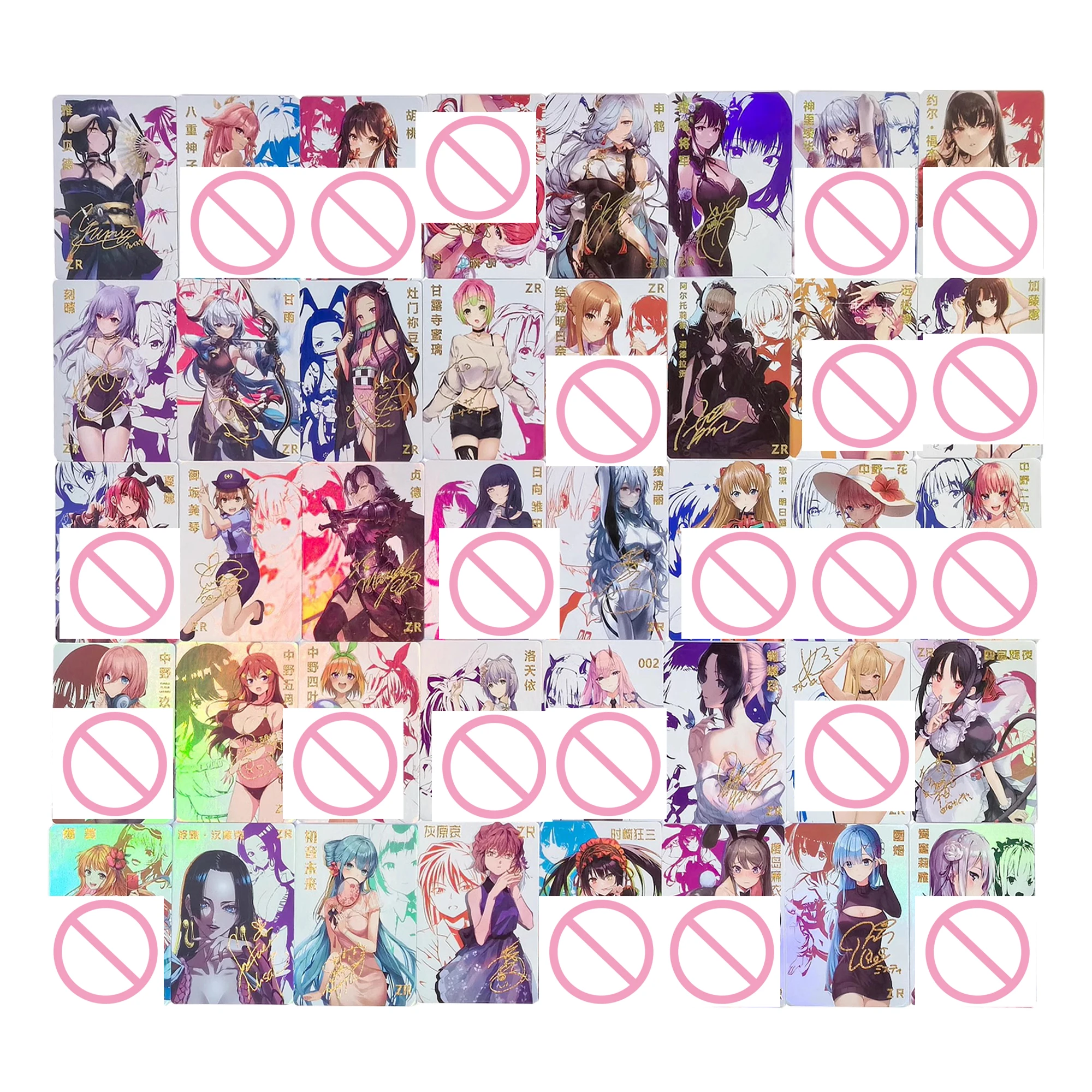 36Pcs/set Diy Self Made Goddess Story Sakurajima Mai Tohsaka Rin Collection Card Nami Hot Stamping Signature Anime Card Gift Toy