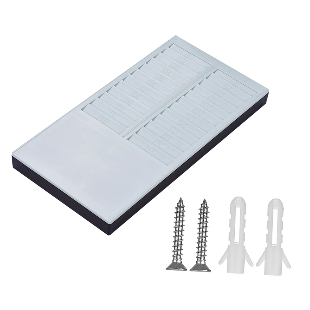 حامل بطاقة Bisofice في الوقت ، حامل مثبت على الحائط ، 24 فتحة جيب للمسجل المرافق ، وقت الثقب ، المكتب