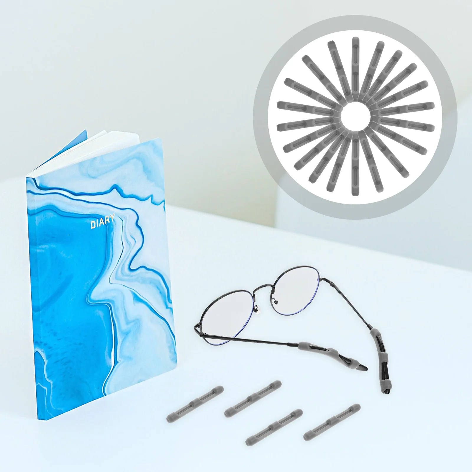 

10 Pairs Spectacle Temple Protector Eyeglasses Tips Sleeve Retainers Silica for behind The Ear Cushions Pads Ears