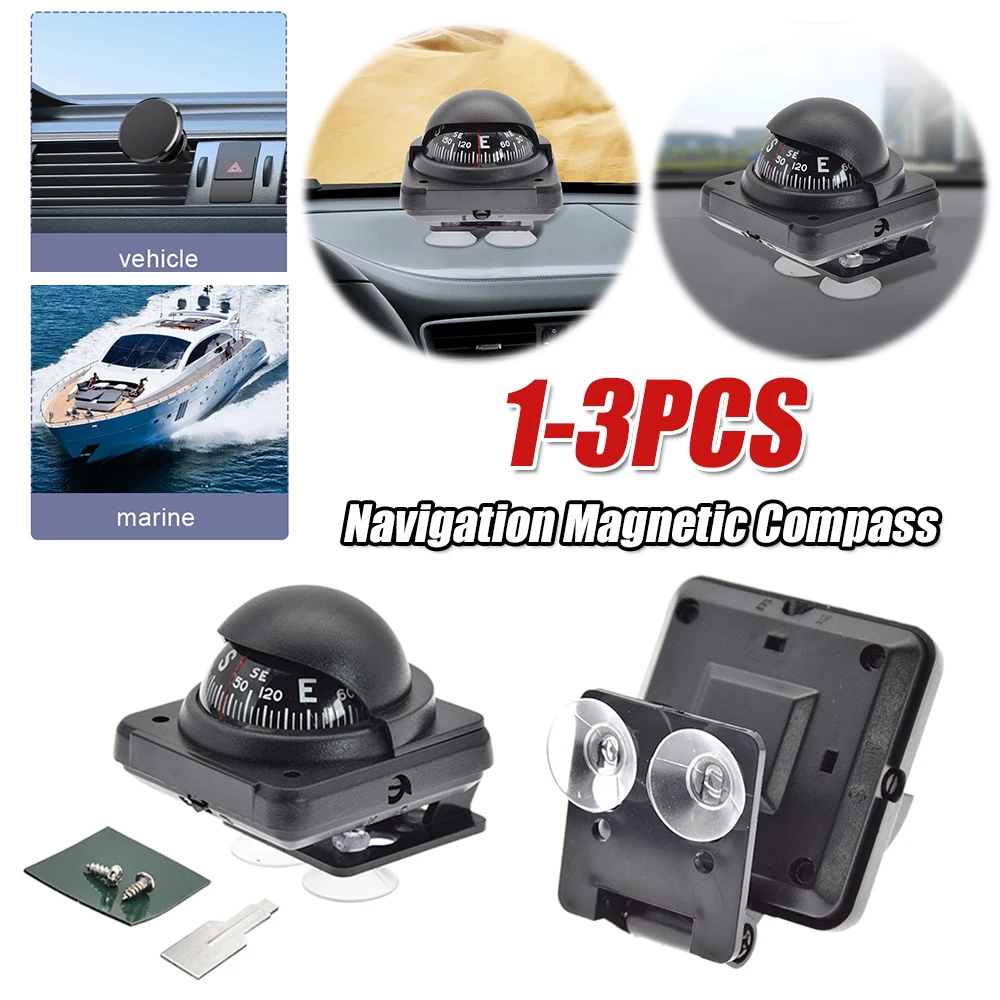 Navigation Magnetic Compass Multi-function Digital Marine Voyager Car Dashboard Compass for Car Watercraft Boat Caravan Truck
