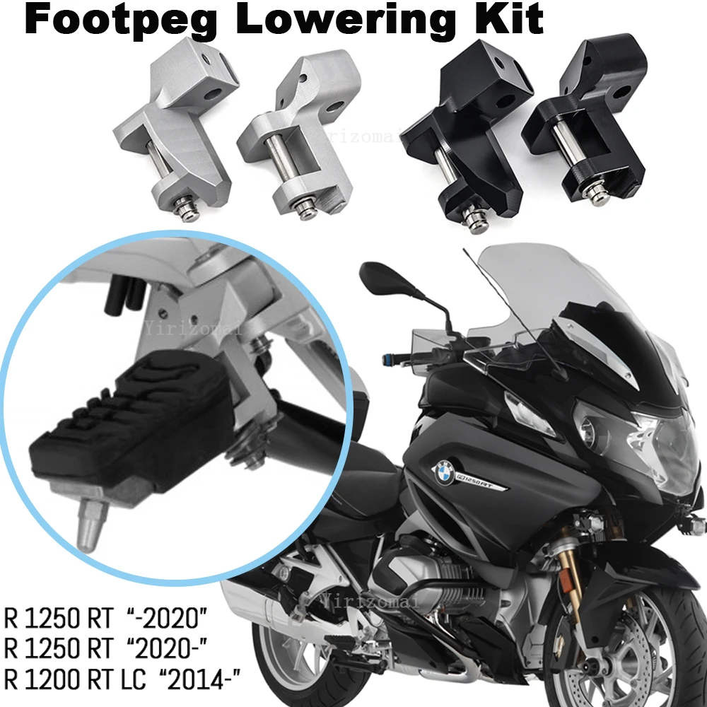 

For BMW R1250RT R1200RT LC 2014 - 2021 2022 R 1250 RT Motorcycle Driver Footrest Relocation Rider Foot Pegs Footpeg Lowering Kit