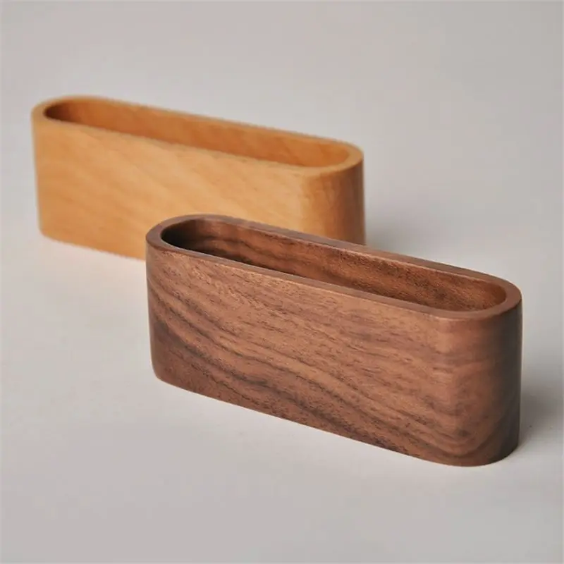 Wooden Business Card Holders Note Holder Display Device Card Stand Holder Office Supplies Stationery Accessories Organizer