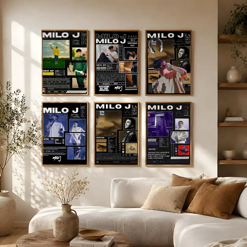 Singer Milo J Poster Self Adhesive Bar Wall Decal Waterproof Vinyl Sticker Modern Art Wall Poster Cafe Home Decor