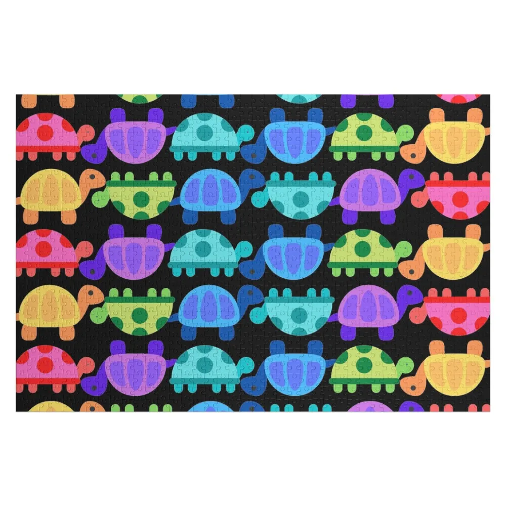 Cute Colorful Turtle Pattern Jigsaw Puzzle Personalised Toys Custom Photo Personalized For Kids Iq Puzzle
