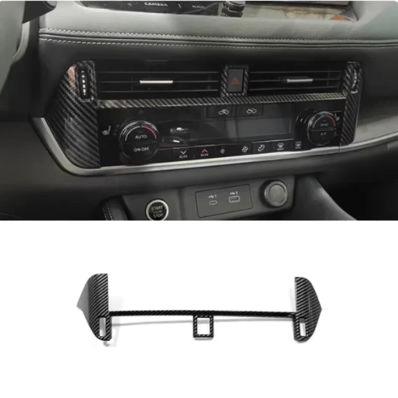 

For Nissan Rogue X-Trail T33 2021-2024 Car Center Console Air Outlet Vent Cover Trim Decor Frame Sticker Accessories