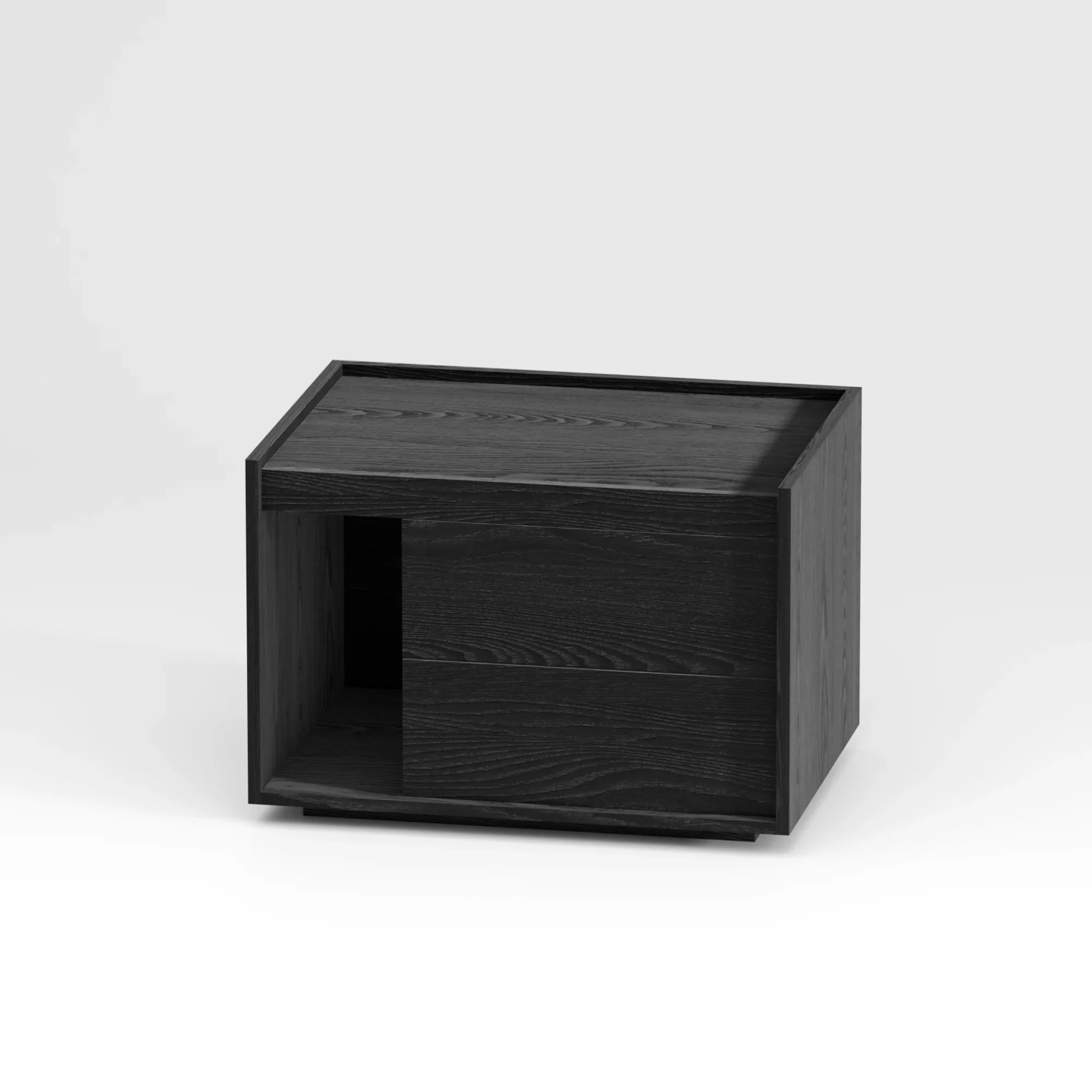 Italian minimalist black bedside table light luxury high-end feeling bedside storage drawer storage cabinet bedroom storage dual
