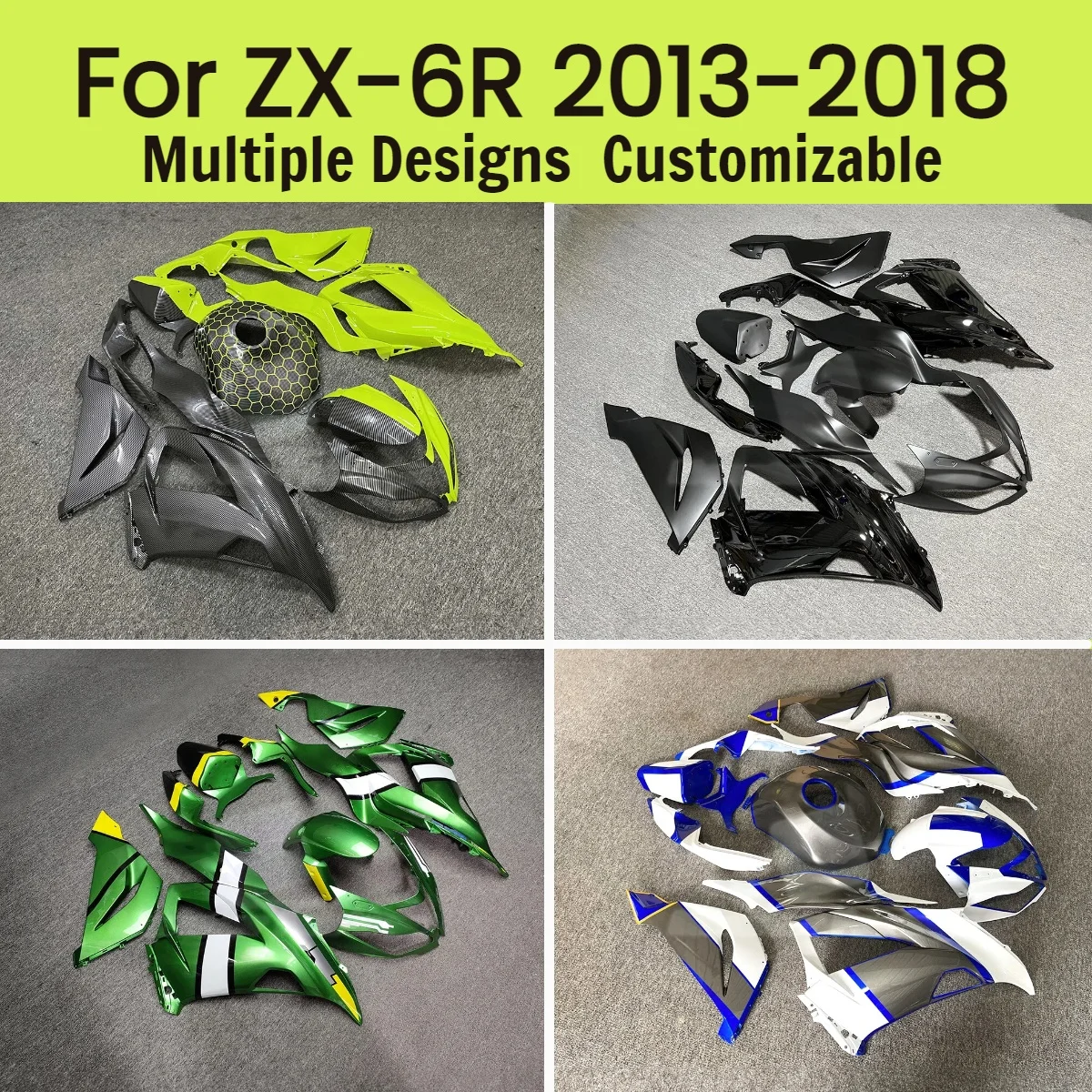 Fairings for Kawasaki ZX 6R 2013-2018 Motorcycle Modification Accessories Injection Fairing Kit ZX6R 13-18