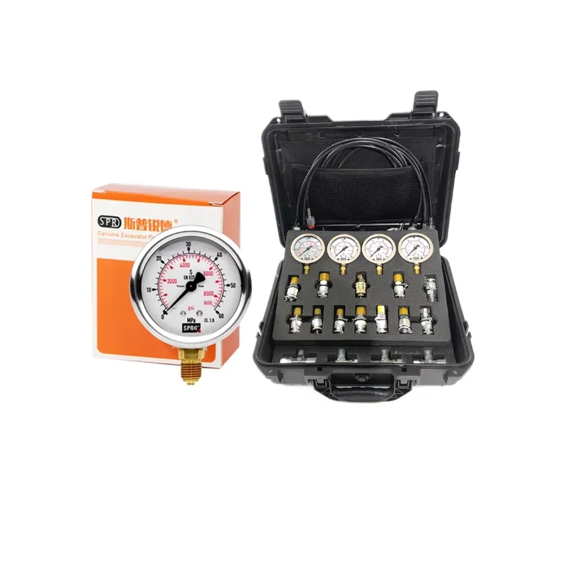 

For Excavator Pressure Gauge, Construction Machinery Hydraulic Pump Pressure , Oil Pressure Gauge, Test Gauge,