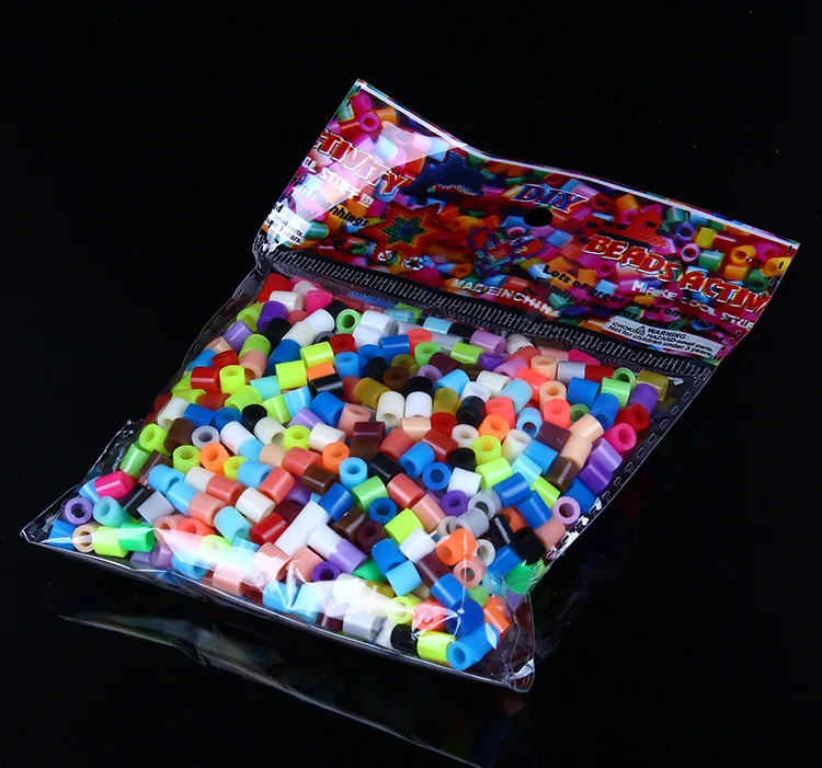 ลูกปัด5มม. 500ชิ้นลูกปัดเหล็กปริศนาศิลปะพิกเซลสำหรับเด็กลูกปัด Hama ชุดลูกปัดรีดของเล่นของขวัญแฮนด์เมดแบบทำมือ
