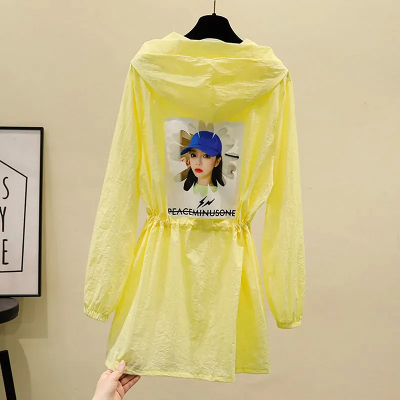 Large Size Sun Protection Clothing Women's Long-sleeved Loose Air-conditioned Shirt Summer Sunscreen Thin Windbreaker Coat
