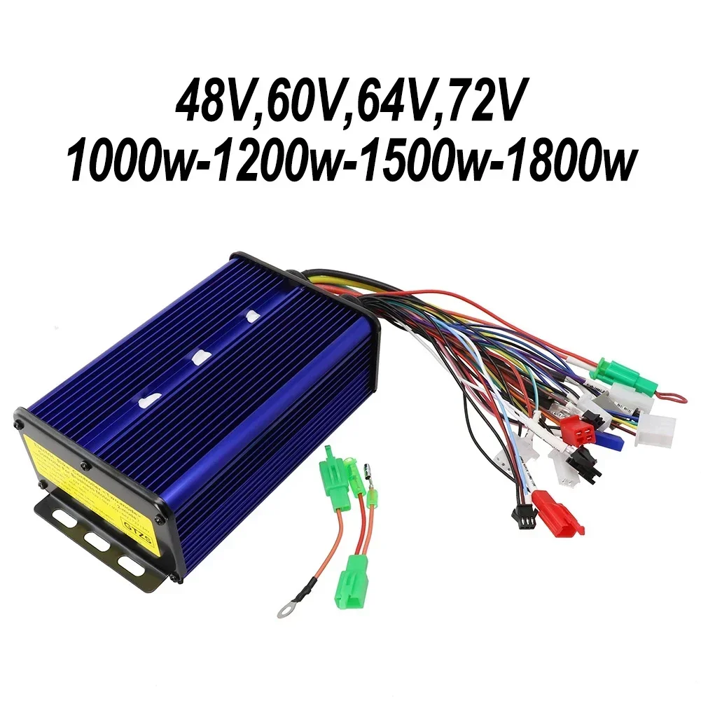 1pcs Electric Bike Brushless Hub Motor Controller 1200W 48V/60V/72V 50A 18mos For E-Bike E-Scooter Controller Cycling Accessory