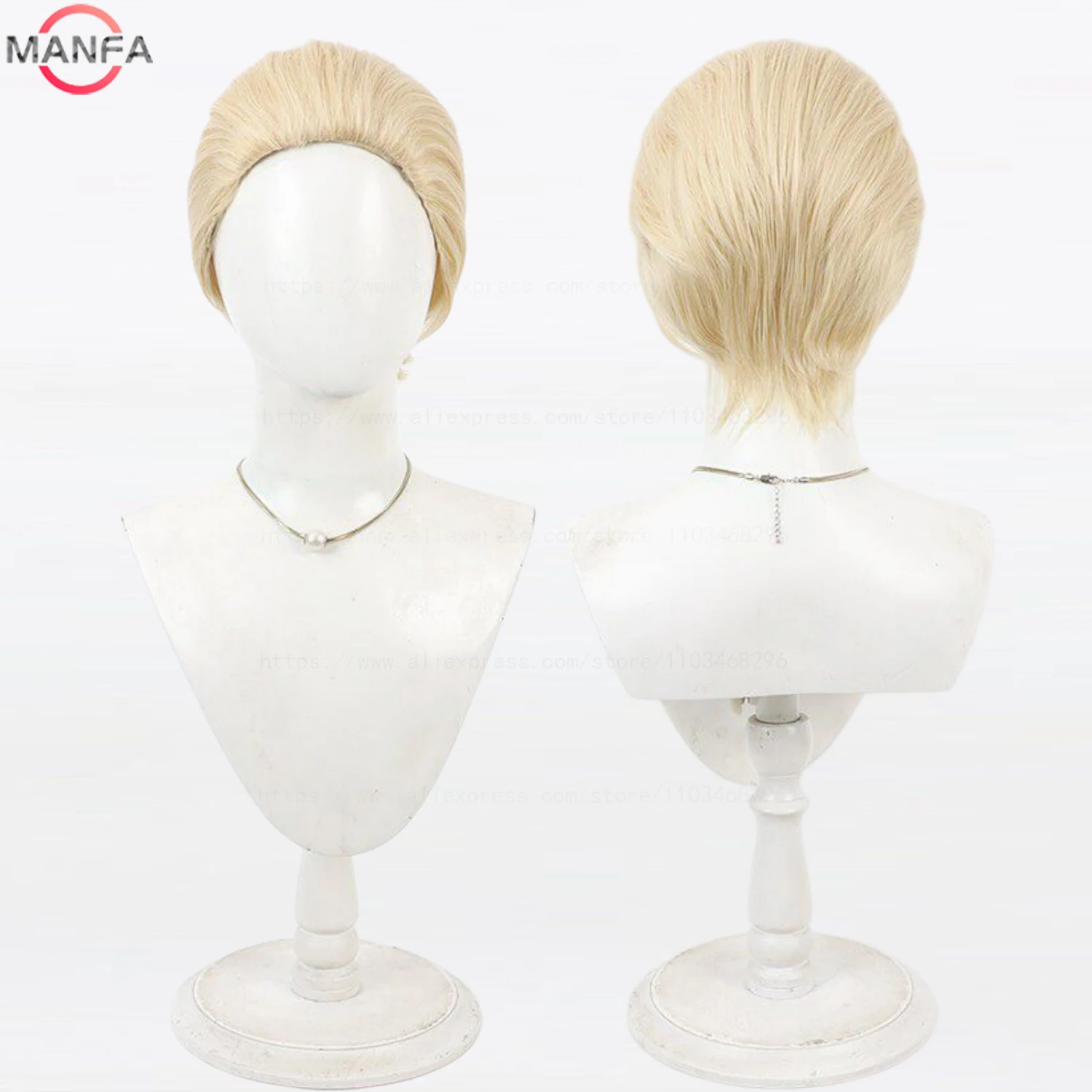 Peruca de cosplay Kayneth El-Melloi Archibald, perucas de cabelo sintético resistente ao calor + touca de peruca
