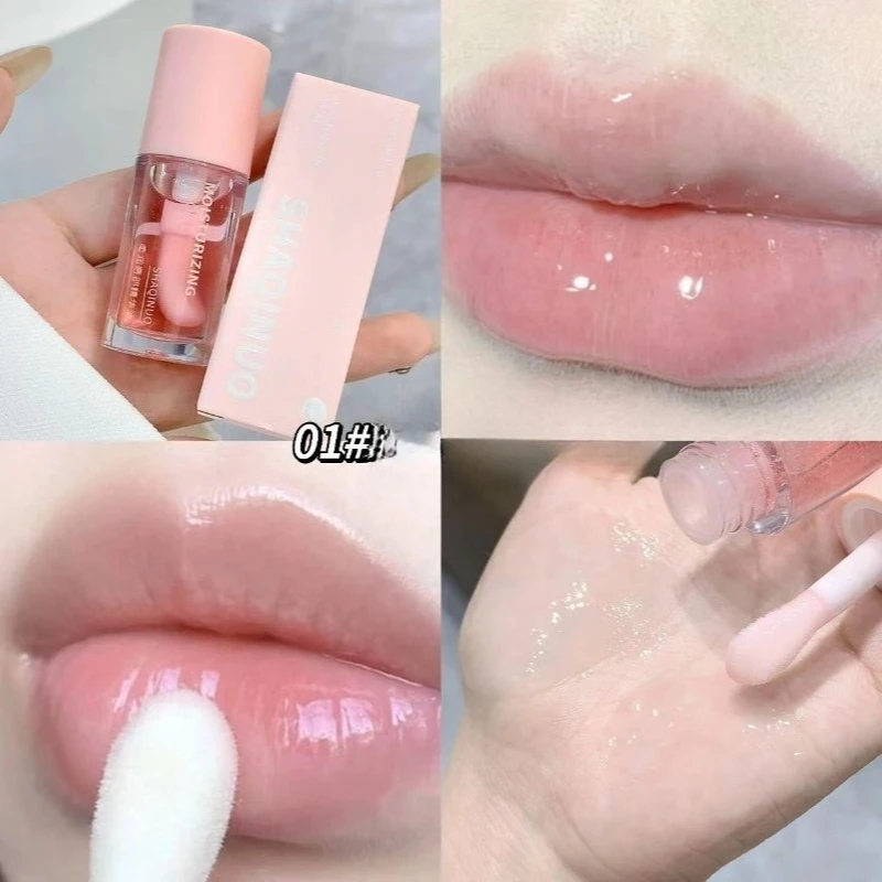Lip Essence Oil Gloss Hydrating Plumping Treatment with Hyaluronic Acid Vitamin E Non Sticky Primer for Dry Lips Daily Care