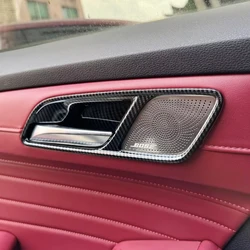 For MG HS 2018-2023 ABS Carbon fiber Door Handle Bowl Cover Door Bowl Catch Cover Trim Protector Frame Interior Accessories