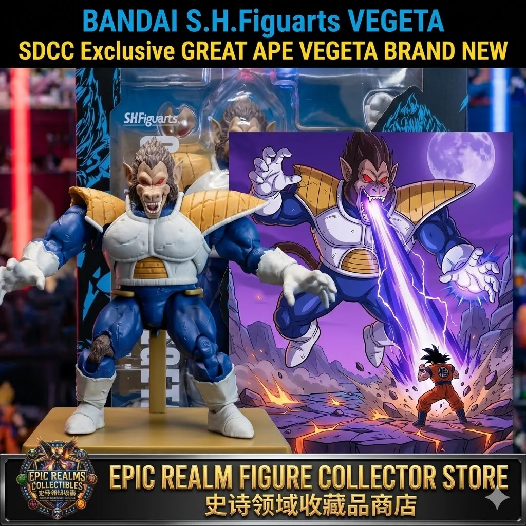 

Brand New In Stock100% Original Bandai SDCC S.H.Figuarts SHF GREAT APE VEGETA Exclusive Edition Dragon Ball Z Anime Action Model