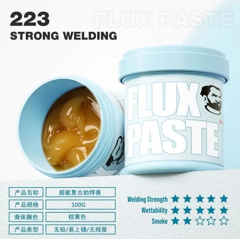 Mechanic Solder Flux Paste UV 223 559 High Activity 100g Lead-free Welding Flux Soldering Cream for CPU BGA PCB SMD Rework Tools