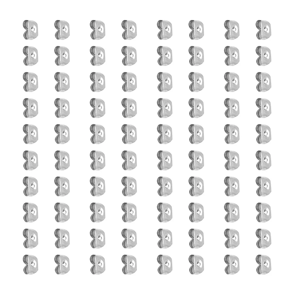 

500pcs Stainless Steel Ear Backs Anti-Loss Ear Stoppers For Earring Making Jewelry Accessories Earnuts