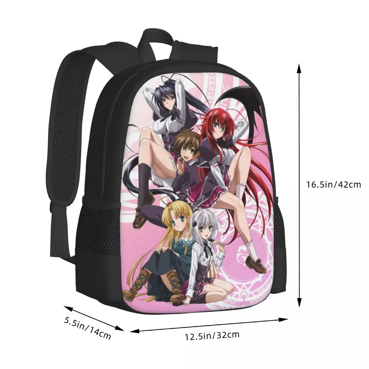 Mochila de viaje para ordenador portátil, bolsa de ordenador de Anime para escuela secundaria, regalo para hombres y mujeres, DxD