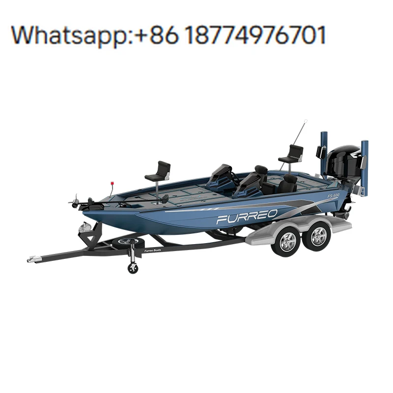Nuevo Bote de Pesca de Aluminio Furreo de 13 pies/14 pies, Modelo Tracker, con Consolas y Remolque, 150HP, Grado CE D