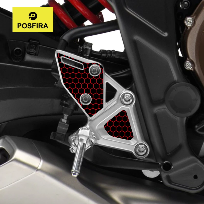 

POSFIRA мотоциклетная подставка для ног, наклейка на панель, виниловая наклейка для Honda CB650R CBR650R CBR CB 650R 650 R 2019-2024 2023 2022, аксессуары
