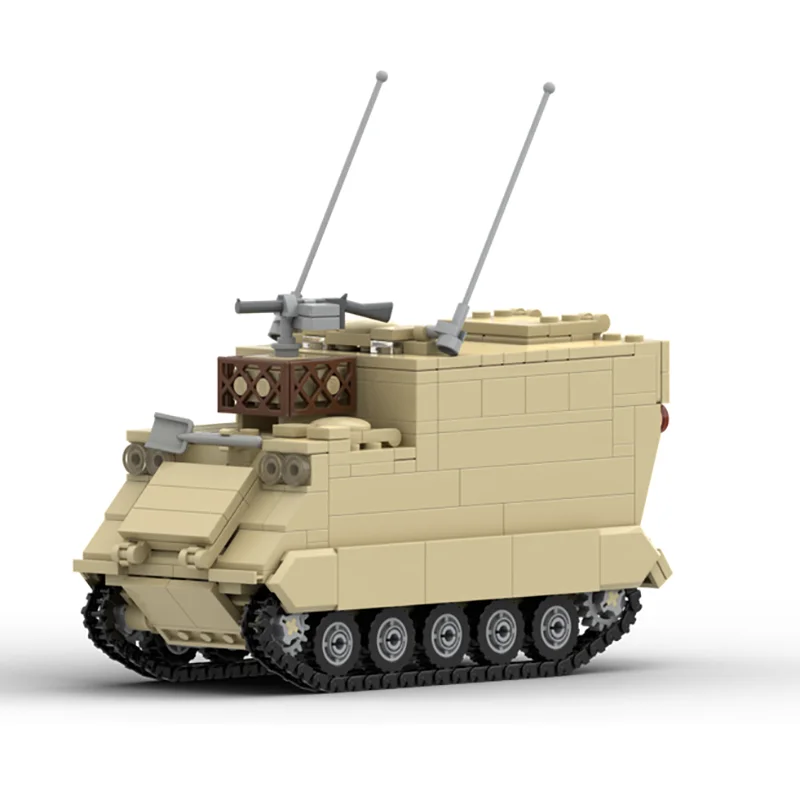 Military Model Moc Building Blocks Modular M577 Armored Car Model Technology Brick Assembly Construction Toy Holiday Gifts