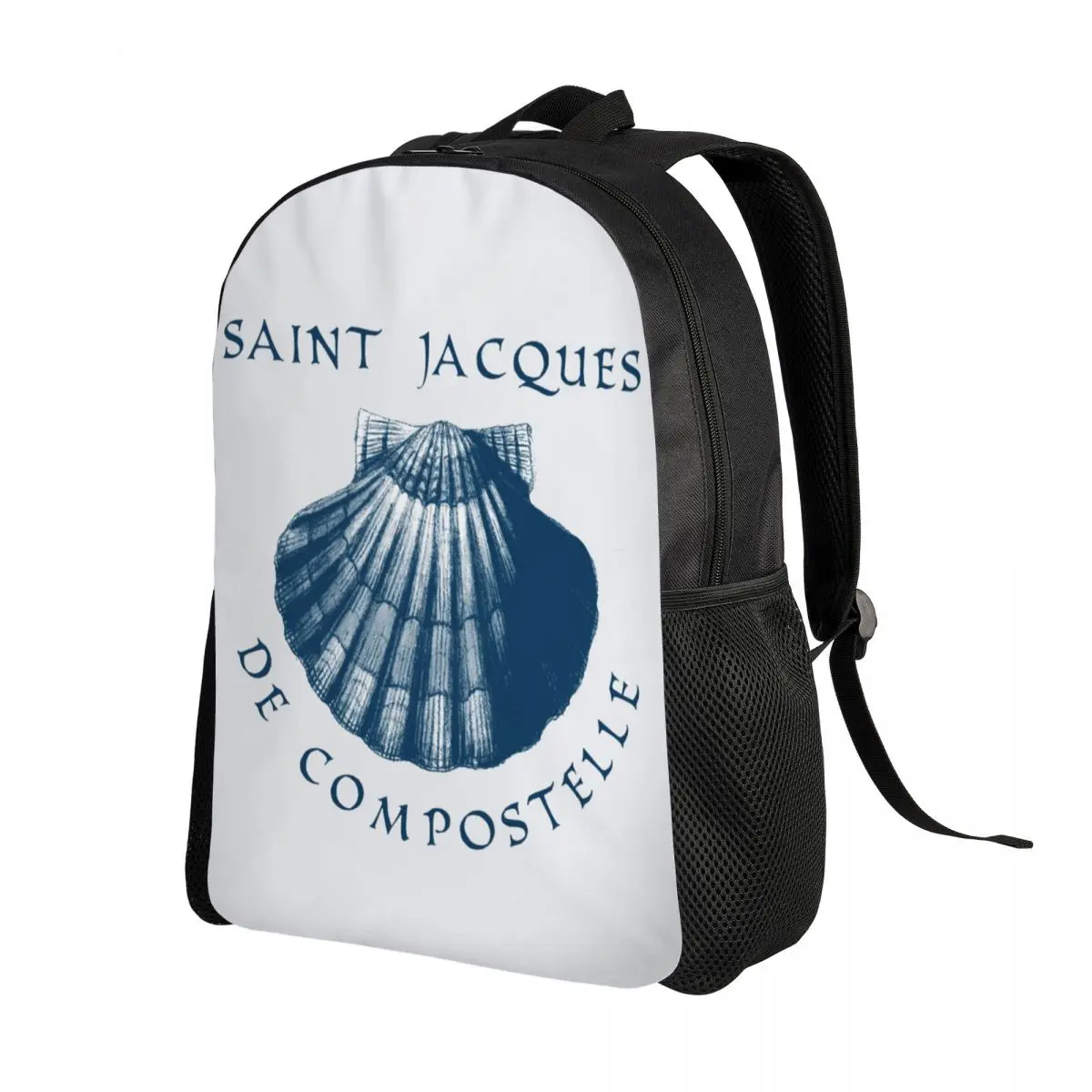 Custom Camino De Santiago Compostela Backpack for Girls Boys School College Travel Bags Women Men Bookbag Fits 15 Inch Laptop