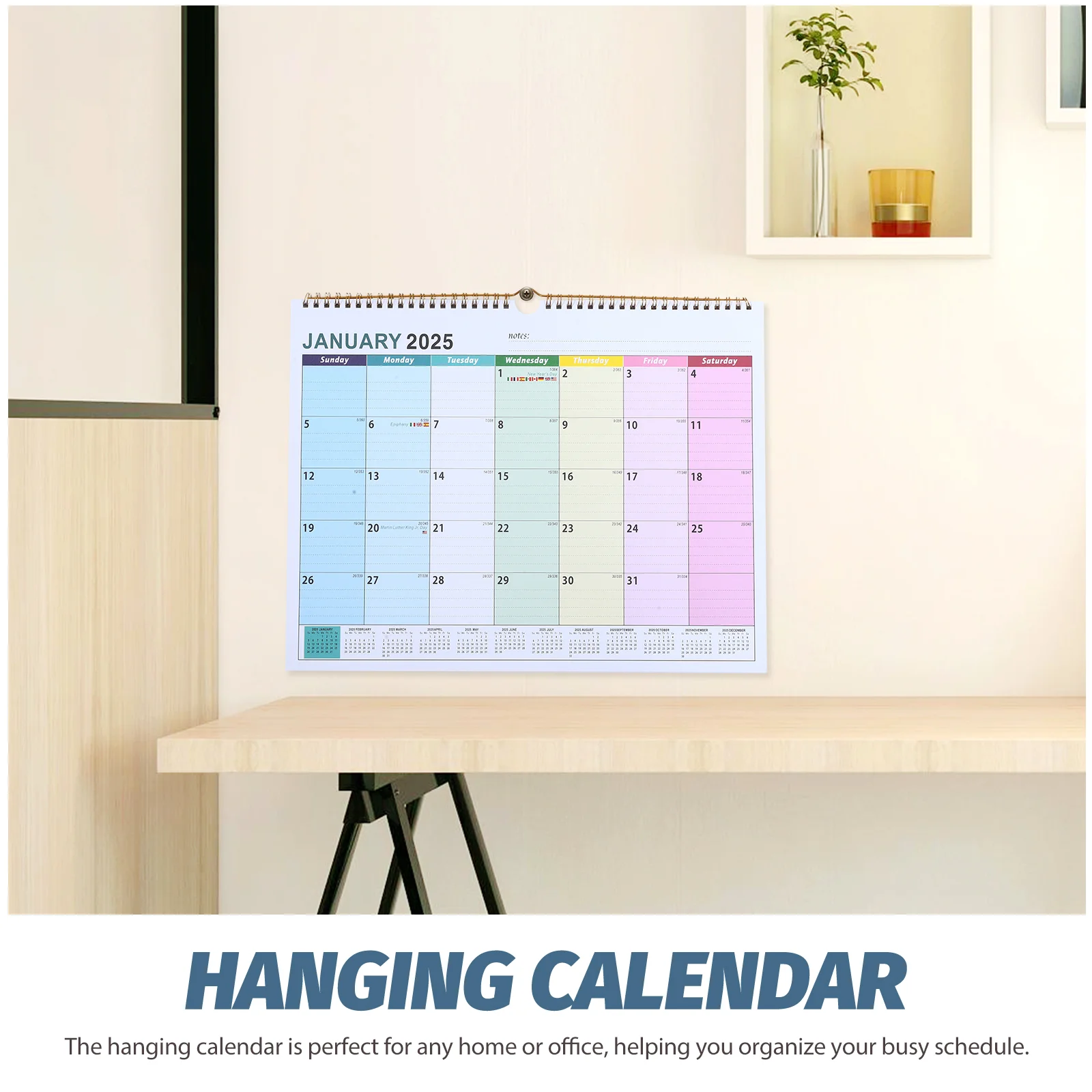 2025 Wall Calendar School Big Grid June Monthly for Home Household Daily Small Office