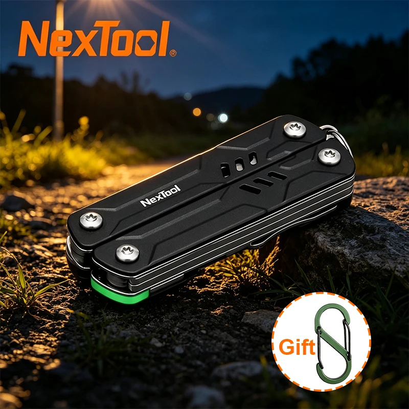 NexTool Mini Sailor Lite Pliers 9 In 1 EDC Keychain Multitool Folding Scissors Portable Multi Tool TSA Approved for Travel