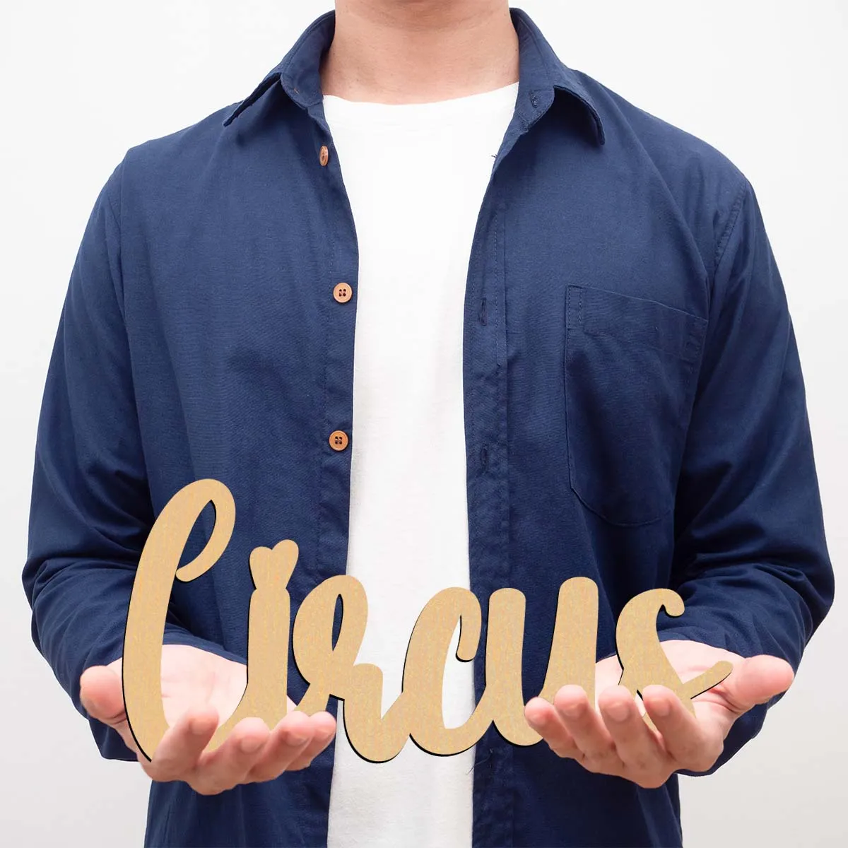 1 PC Durable Circus example Customized Name Wood Material Wooden Plaque Wooden Sign Unfinished Wood for Painting or Glittering