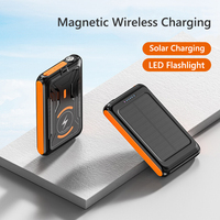 Magnetic Power Bank 5000mAh Portable Charger Solar Powerbank with Light for iPhone Xiaomi 9 Samsung Huawei OPPO External Battery