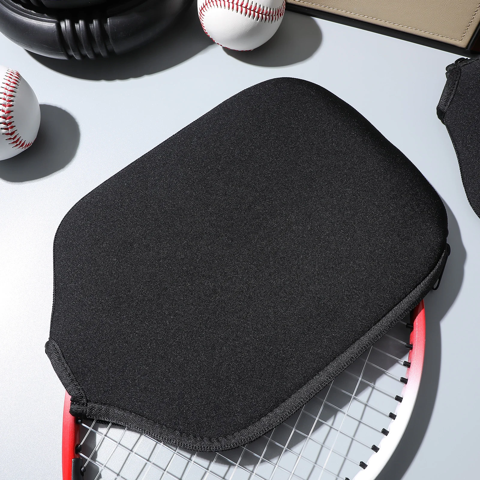 

2 pcs Racket Cover Pickleball Paddle Holder Bag Rubber Protective Sleeve Tennis Case Accessories Padel Carry Storage
