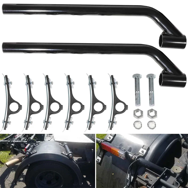 

8591000 Fender Mounting Kit & 8591005 Mounting Bracket Assembly Black Powder Coated For All Dual Rear Wheel Applications 8590195