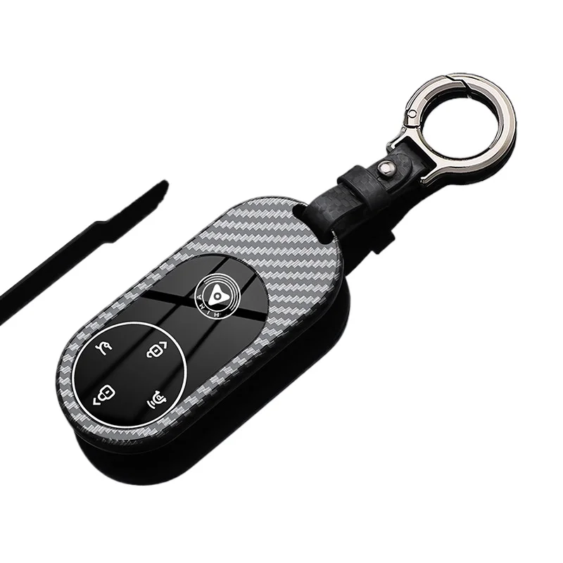 ABS NFC Card KeyCover for 2026 AITO M6, Durable Plastic Protective KeyCase Shell with Keychain, Anti-Bend & Scratch Proof
