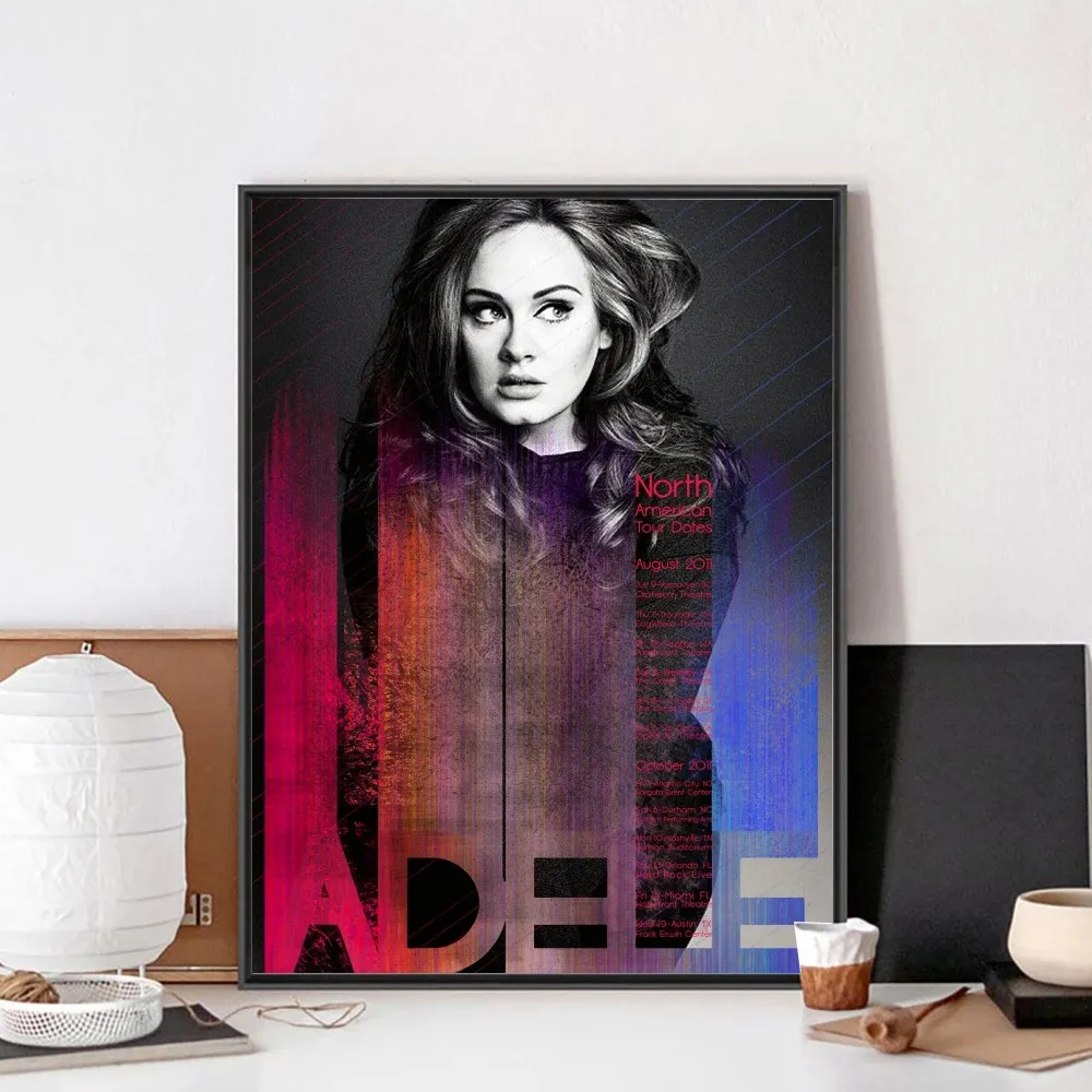 Singer AdeleSinger Adele Poster No Framed Poster Kraft Club Bar Paper Vintage Poster Wall Art Painting Bedroom Study Stickers