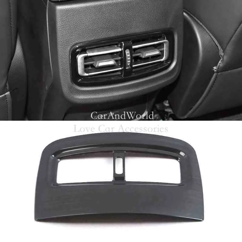

Stainless Steel Car Rear Seat Air Condition Outlet USB Panel Vent Frame Cover Trim Interior Accessories For Jetour X70 2018 2019