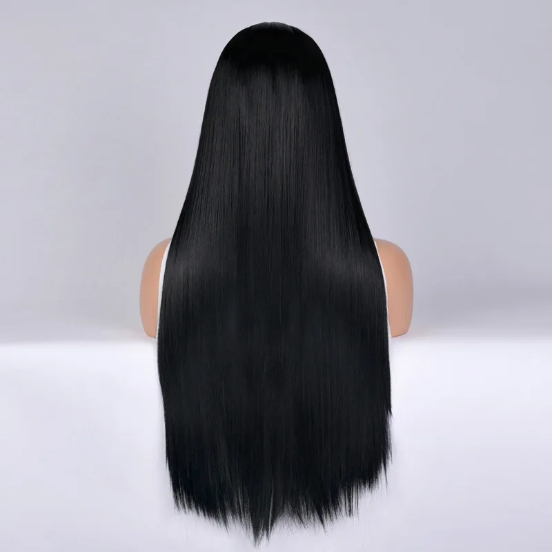 Lange gerade Cosplay-Perücke mit Mittelteil, Frau, Anime, Ombre, Hallowmas, Lolita, synthetische Perücke, rosa, rot, hitzebeständiges Haar – Detail 27