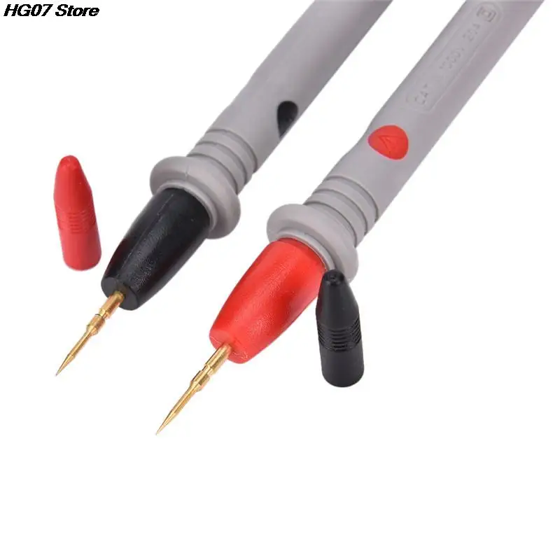 2Pcs/Set Needle Silicone Wire gold-plate Tip Probe Test Leads Pin Universal Digital Multimeter Tester Lead Probe Wire Pen Cable
