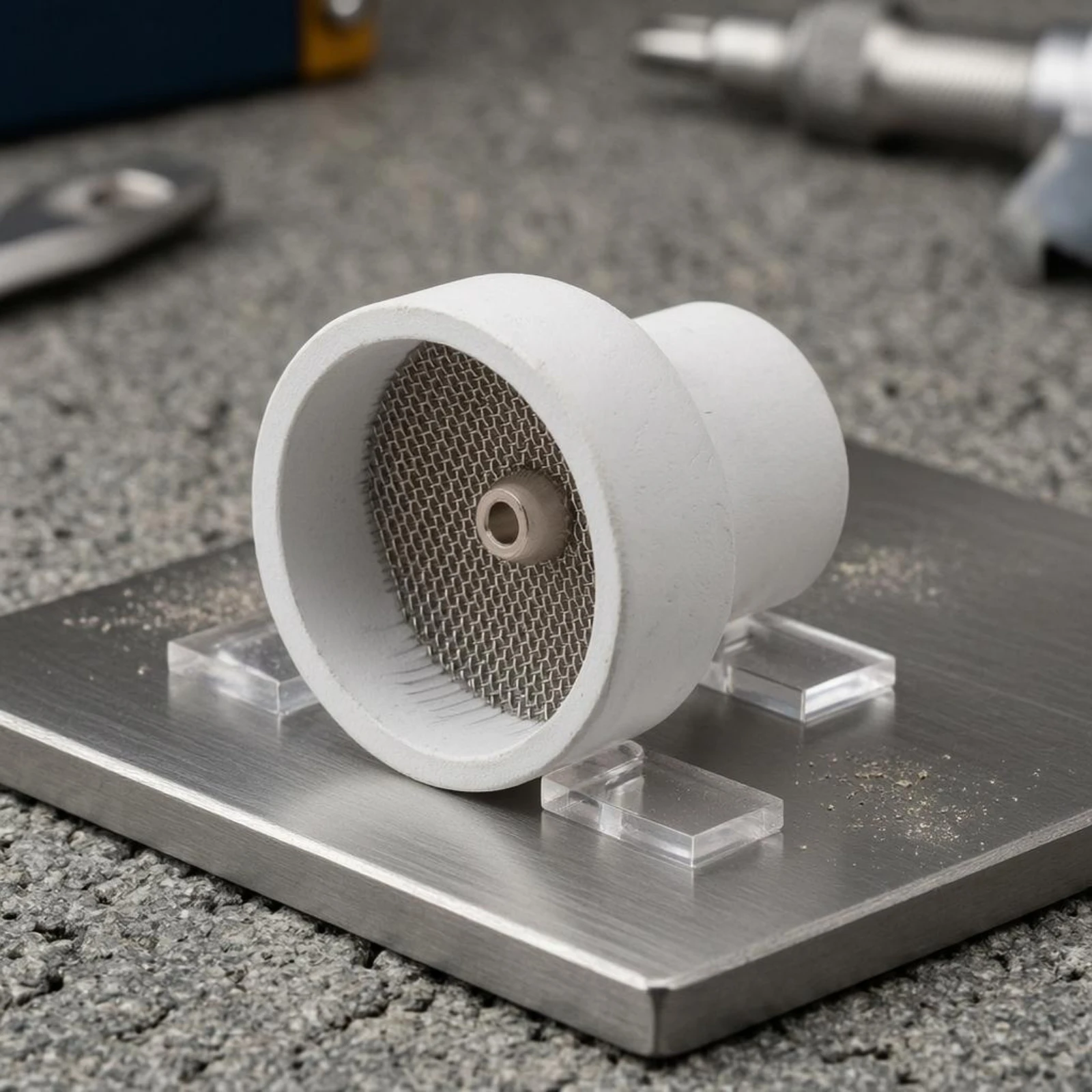 TIG Joining Cup Cylindrical Shape Alumina Cup Industrial Supply Wear-Resistant Gas Lens
