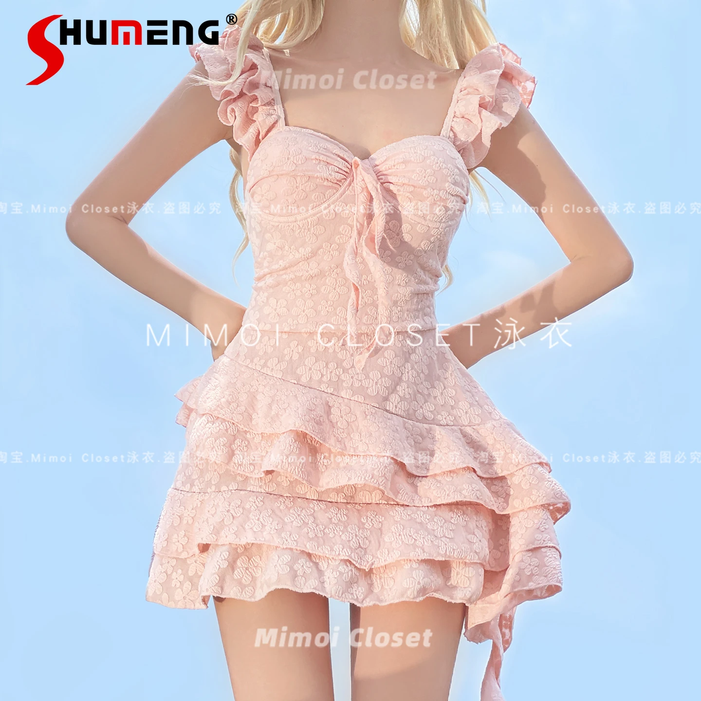 

Новинка лета 202, милый купальник для девочек, повседневный цельный купальник для пляжного отдыха, купальный костюм для женщин, купальный костюм Y2k