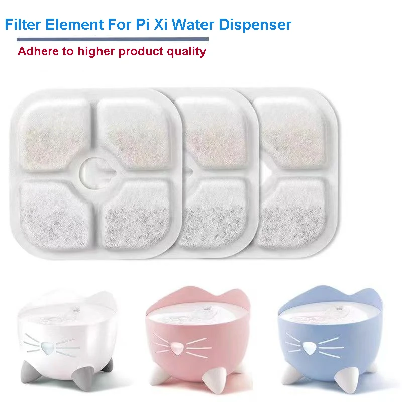 4/12pcs Cat Water Filters Compatible with Catit PIXI Water Fountain triple filtration system for PIXI  water dispenser