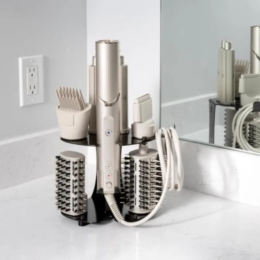 

Держатель для аксессуаров фена для Dyson Airwrap и Shark FlexStyle, только для настенного или настольного крепления, органайзер для инструментов для укладки волос, стальная подставка для хранения