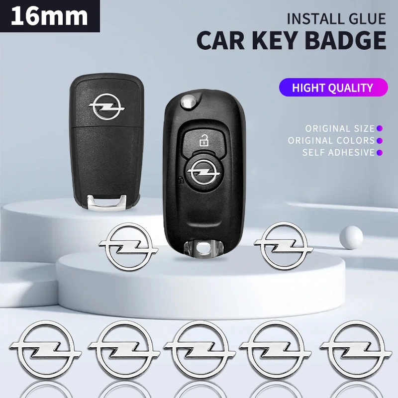 

16mm ABS Emblem Symbol Logo Sticker Car Key Remote Case For Opel Insignia Astra J F Antara Meriva Zafira H G Corsa Vectra