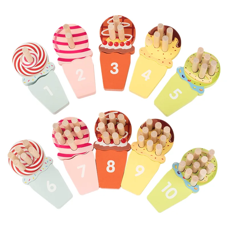 Jeu de comptage en bâtonnets en bois pour enfants, développement de l'intelligence des nourrissons et des tout-petits, éducation précoce, jouet d'entraînement arithmétique